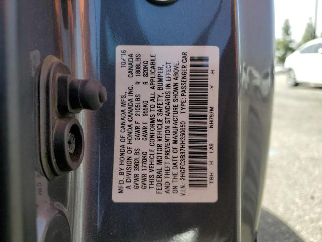 2017 HONDA CIVIC EX - 2HGFC3B37HH350650