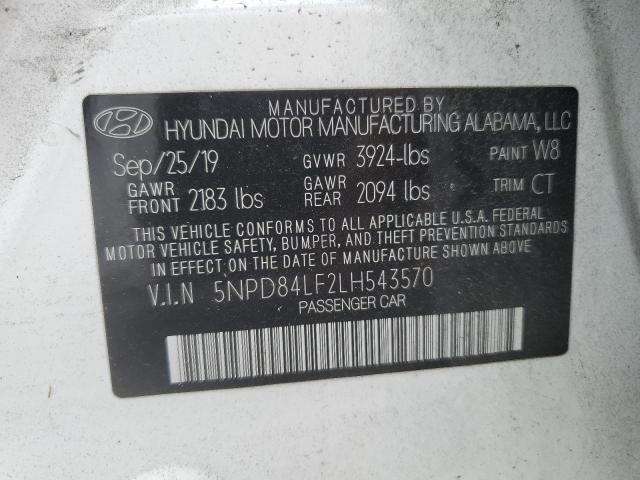 2020 HYUNDAI ELANTRA SE - 5NPD84LF2LH543570