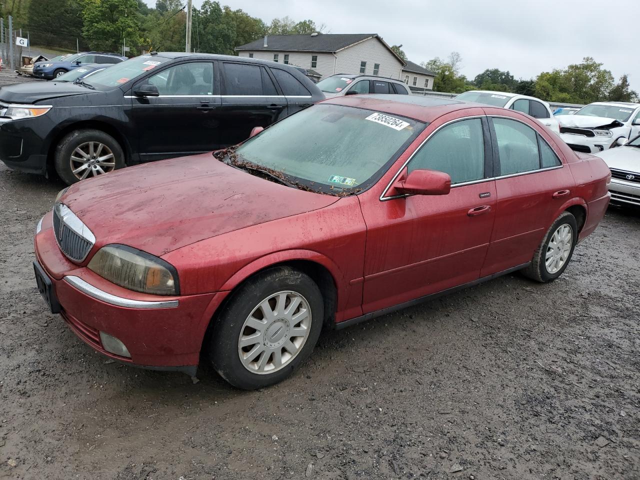 LINCOLN LS 2004 maroon  gas 1LNHM86SX4Y630092 photo #1