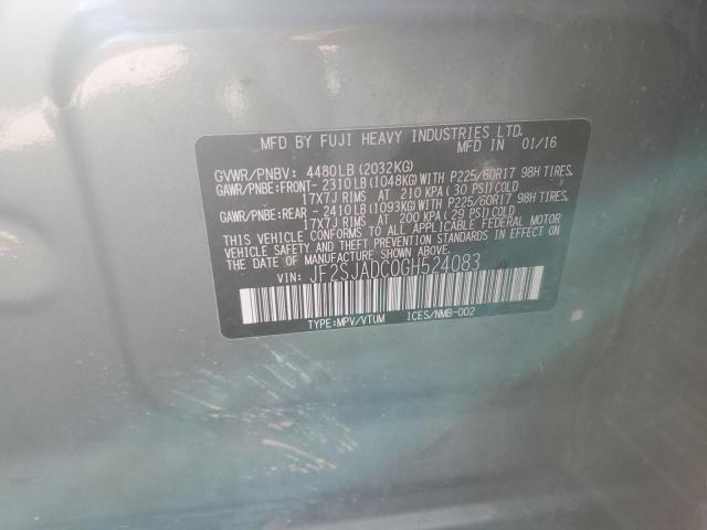 2016 SUBARU FORESTER 2 - JF2SJADC0GH524083