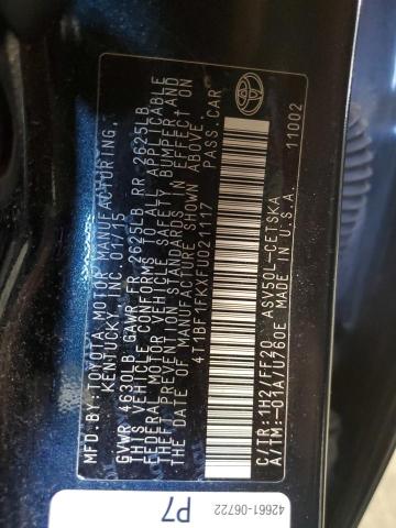 2015 TOYOTA CAMRY LE 4T1BF1FKXFU021117