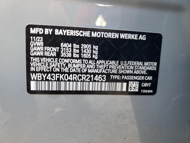 2024 BMW I5 M60 WBY43FK04RCR21463