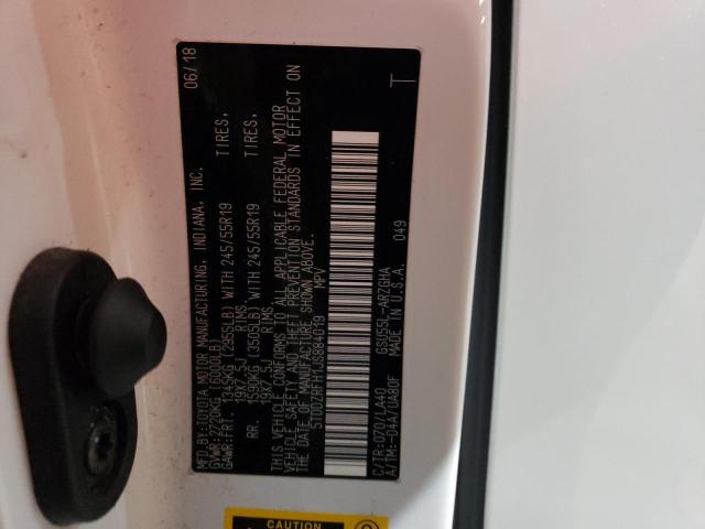 2018 TOYOTA HIGHLANDER - 5TDDZRFH1JS884019