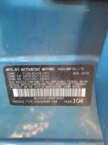 2017 MITSUBISHI MIRAGE G4 - ML32F3FJ2HHF16257