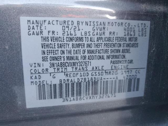 2021 NISSAN SENTRA SV - 3N1AB8CVXMY327671