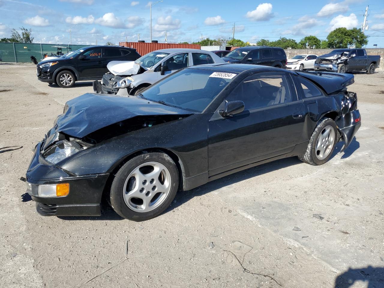 NISSAN 300ZX 1990 black hatchbac gas JN1CZ24A8LX006855 photo #1