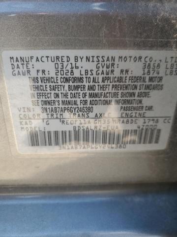 VIN 3N1AB7AP6GY246380 2016 Nissan Sentra, S no.12