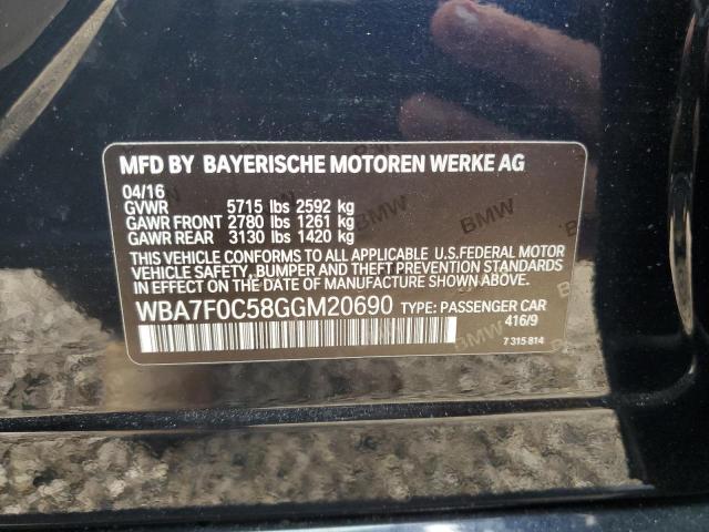 VIN WBA7F0C58GGM20690 2016 BMW 7 Series, 750 I no.13