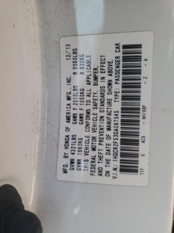 VIN 1HGCR2F53GA087545 2016 Honda Accord, Sport no.12