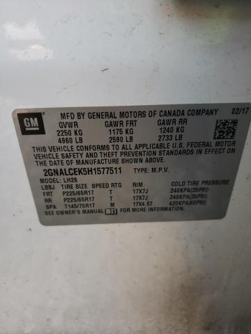 2017 CHEVROLET EQUINOX LT - 2GNALCEK5H1577511