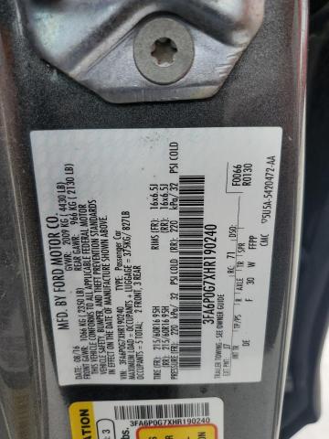 2017 FORD FUSION S - 3FA6P0G7XHR190240