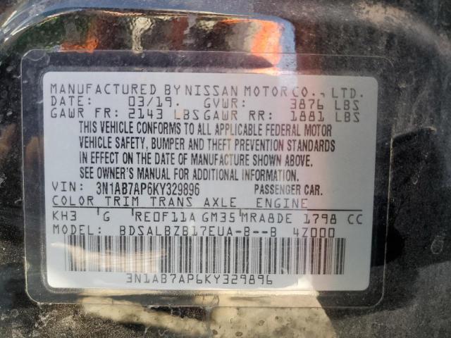2019 NISSAN SENTRA S - 3N1AB7AP6KY329896