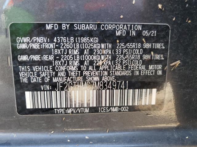 2021 SUBARU CROSSTREK - JF2GTHMC7M8349741
