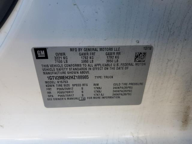 VIN 1GTV2MEH2HZ188985 2017 GMC Sierra, K1500 Sle no.12