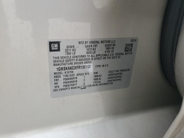 2015 CHEVROLET TAHOE 1GNSKAKCXFR106192