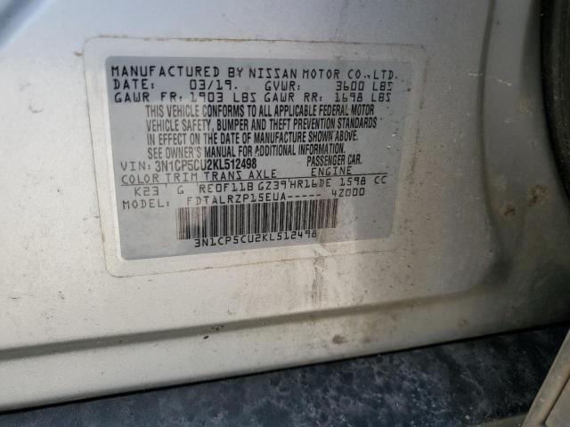 2019 NISSAN KICKS S - 3N1CP5CU2KL512498