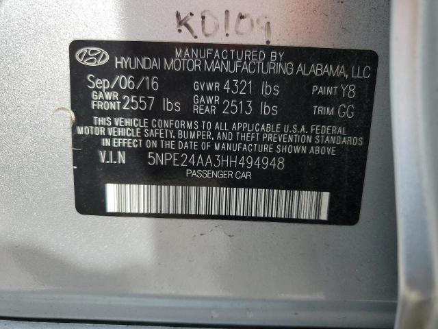 2017 HYUNDAI SONATA ECO - 5NPE24AA3HH494948