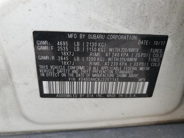 2018 SUBARU OUTBACK 2. - 4S4BSANC8J3251145
