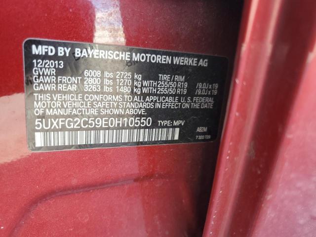 VIN 5UXFG2C59E0H10550 2014 BMW X6 no.13