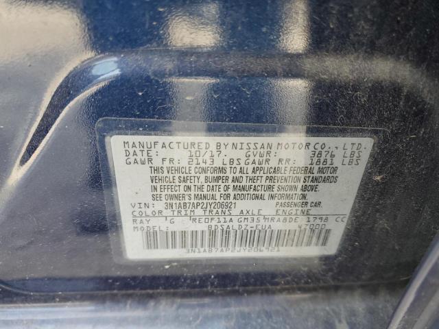 2018 NISSAN SENTRA S - 3N1AB7AP2JY206921