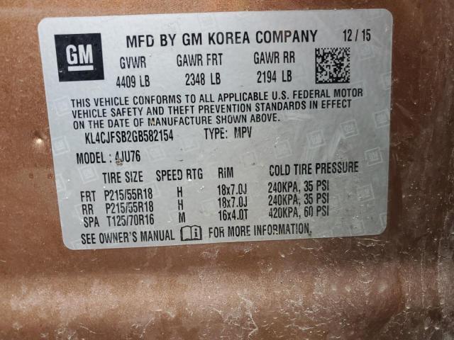 2016 BUICK ENCORE CON - KL4CJFSB2GB582154
