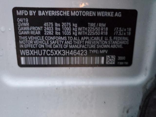 VIN WBXHU7C5XK3H46423 2019 BMW X1, Sdrive28I no.14