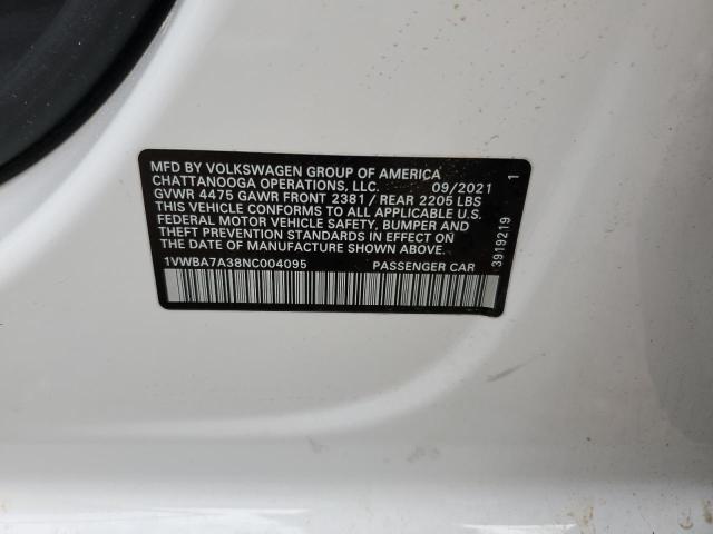 VIN 1VWBA7A38NC004095 2022 Volkswagen Passat, Limit... no.13