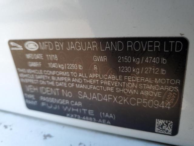 2019 JAGUAR XE PREMIUM SAJAD4FX2KCP50944