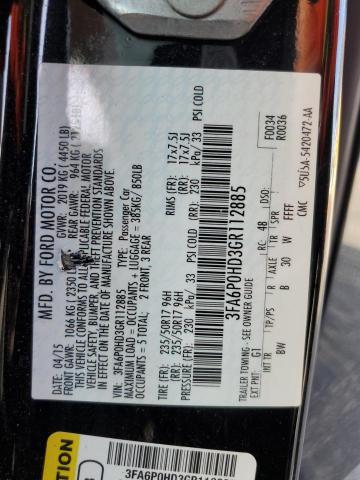 VIN 3FA6P0HD3GR112885 2016 Ford Fusion, SE no.12