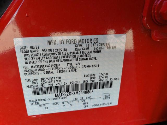 2021 FORD ECOSPORT S - MAJ3S2GEXMC440807