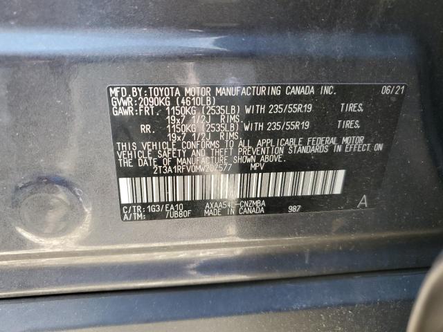 VIN 2T3A1RFV0MW207577 2021 Toyota RAV4, Xle Premium no.13