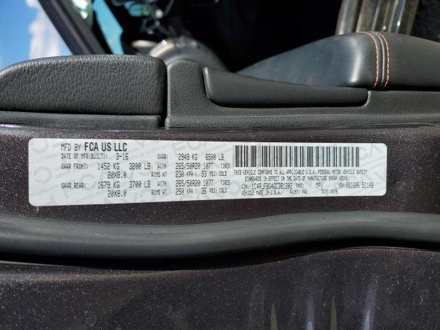 2016 JEEP GRAND CHER - 1C4RJFBG4GC381202