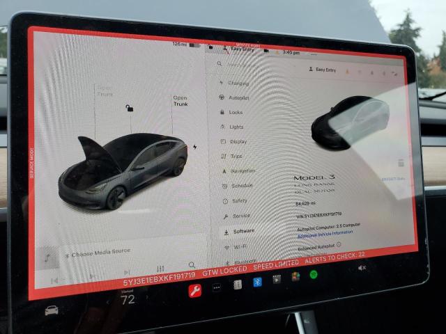 VIN 5YJ3E1EBXKF191719 2019 Tesla MODEL 3 no.9