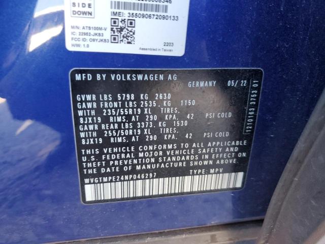 VIN WVGTMPE24NP046297 2022 Volkswagen ID.4, Pro S no.13