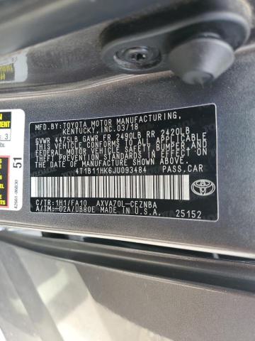 VIN 4T1B11HK6JU093484 2018 Toyota Camry, L no.13