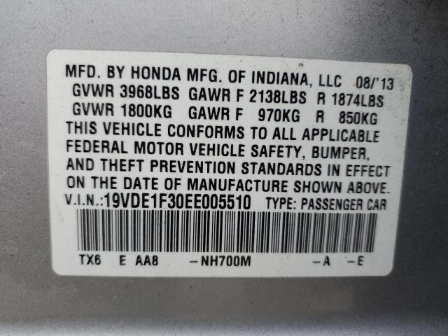 VIN 19VDE1F30EE005510 2014 Acura ILX, 20 no.12