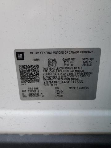 2019 CHEVROLET EQUINOX PR - 2GNAXPEX4K6217566