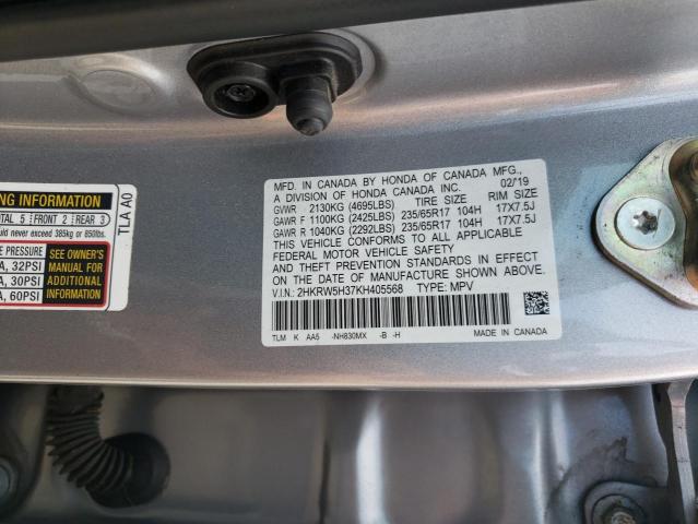 VIN 2HKRW5H37KH405568 2019 HONDA CRV no.14