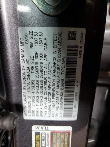 VIN 2HKRW2H8XLH636878 2020 Honda CR-V, Exl no.13