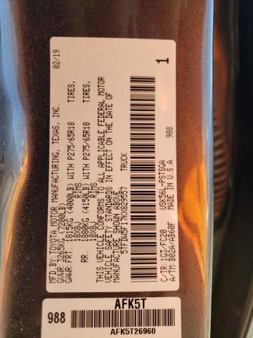 2019 TOYOTA TUNDRA CRE - 5TFDW5F17KX829557