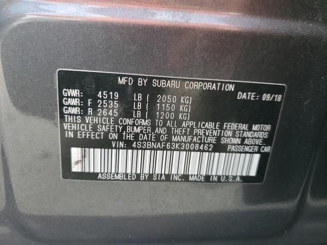 2019 SUBARU LEGACY 2.5 - 4S3BNAF63K3008462