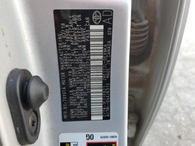 2018 TOYOTA COROLLA L - 2T1BURHE8JC072475