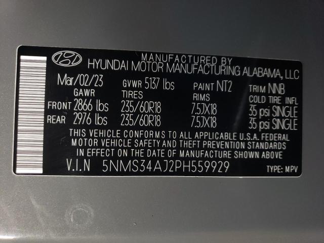 2023 HYUNDAI SANTA FE S - 5NMS34AJ2PH559929