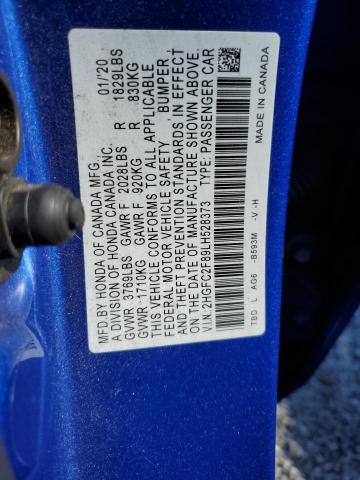 2020 HONDA CIVIC SPOR - 2HGFC2F89LH528373