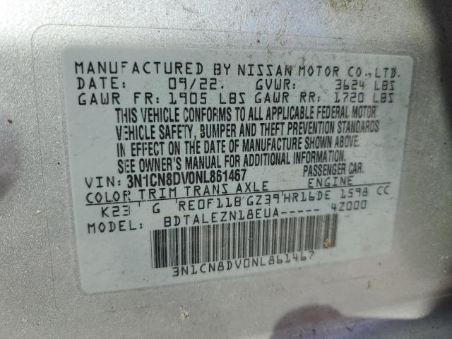 2022 NISSAN VERSA S - 3N1CN8DV0NL861467