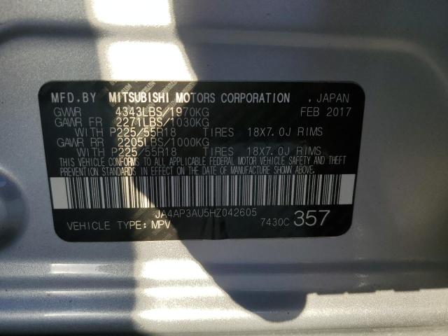 2017 MITSUBISHI OUTLANDER - JA4AP3AU5HZ042605