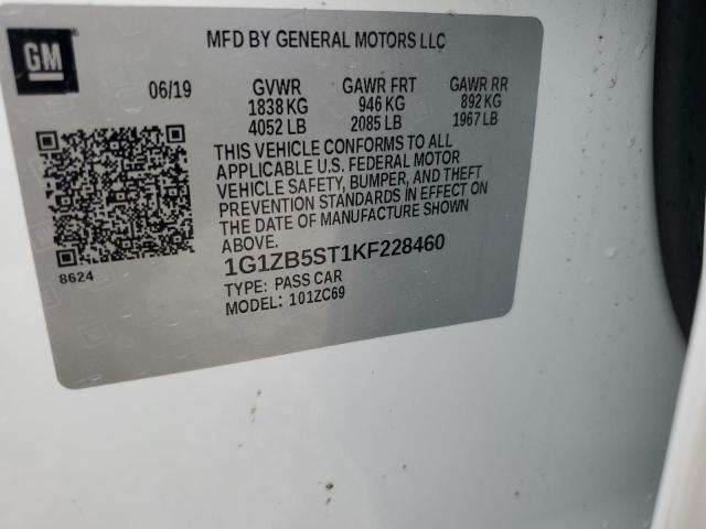 2019 CHEVROLET MALIBU LS - 1G1ZB5ST1KF228460