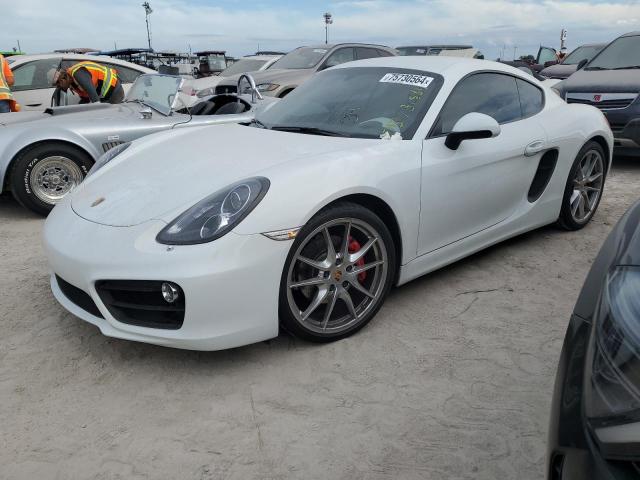 PORSCHE CAYMAN S 2014 white  gas WP0AB2A84EK191321 photo #1