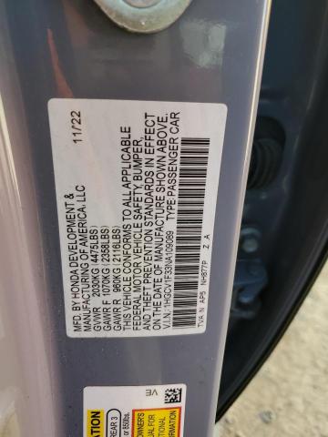 2022 HONDA ACCORD SPO - 1HGCV1F33NA109089