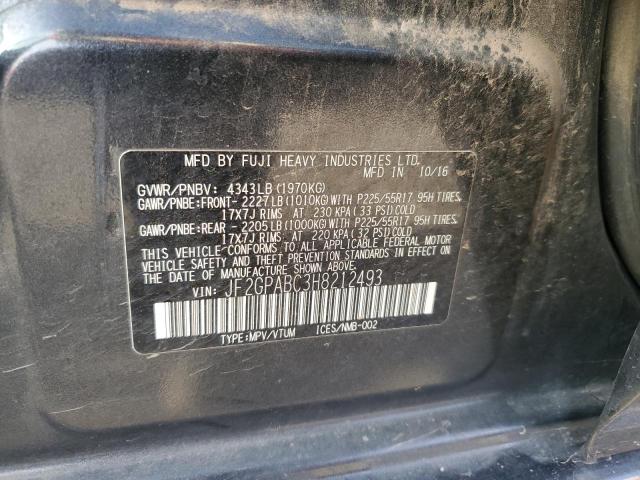 2017 SUBARU CROSSTREK - JF2GPABC3H8212493